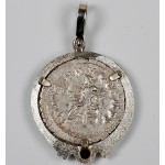 Roman Silver Denarius Coin in Sterling Silver Pendant